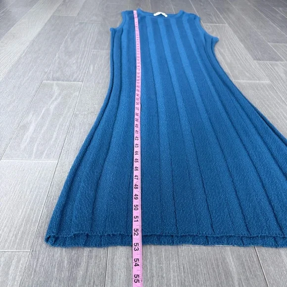 Free People Beach Theo Sweater Midi Dress Out Of The Blue S Ribbed Textured Boho - Picture 14 of 14